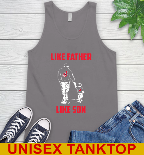 Cleveland Indians MLB Baseball Like Father Like Son Sports Tank Top 6