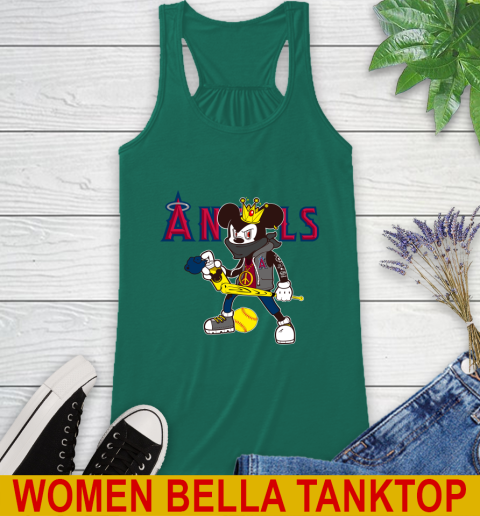 Los Angeles Angels MLB Baseball Mickey Peace Sign Sports Racerback Tank 7