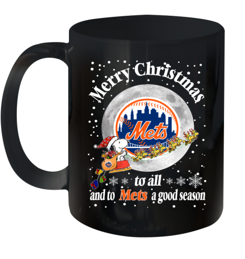 New York Mets Merry Christmas To All And To Mets A Good Season MLB Baseball Sports Ceramic Mug 11oz
