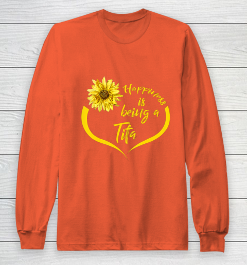 Womens Tita Gift Happiness Is Being A Tita Long Sleeve T-Shirt 3