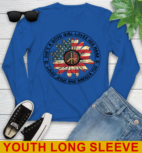 America sunflower she's a good girl loves her mama shirt 108