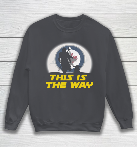 Winnipeg Jets NHL Ice Hockey Star Wars Yoda And Mandalorian This Is The Way Sweatshirt 4