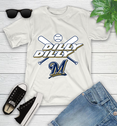 MLB Milwaukee Brewers Dilly Dilly Baseball Sports Youth T-Shirt