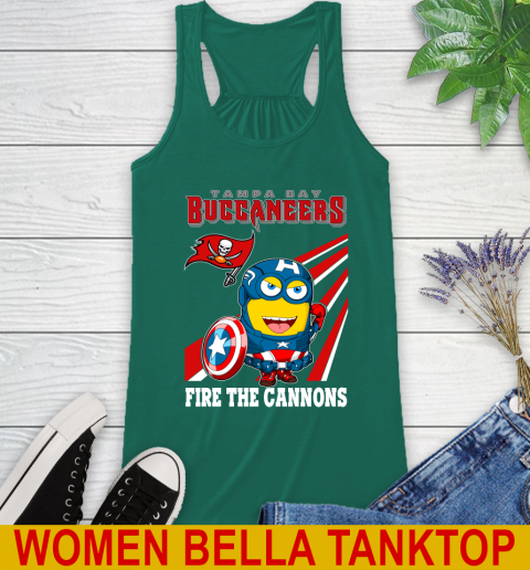 NFL Football Tampa Bay Buccaneers Captain America Marvel Avengers Minion Shirt Racerback Tank 5