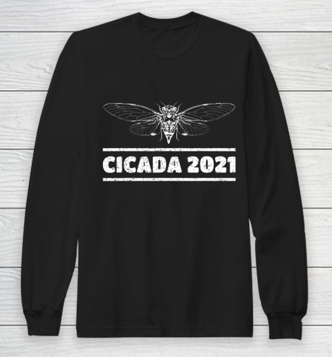 Cicada 2021 Funny Insect Eastern Brood X USA Cicada Design Long Sleeve T-Shirt