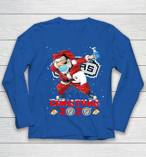 San Antonio Spurs Funny Santa Claus Dabbing Christmas 2020 NBA Youth Long Sleeve 7