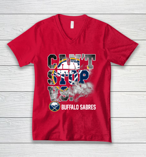NHL Buffalo Sabres Hockey Can't Stop Vs V-Neck T-Shirt 6