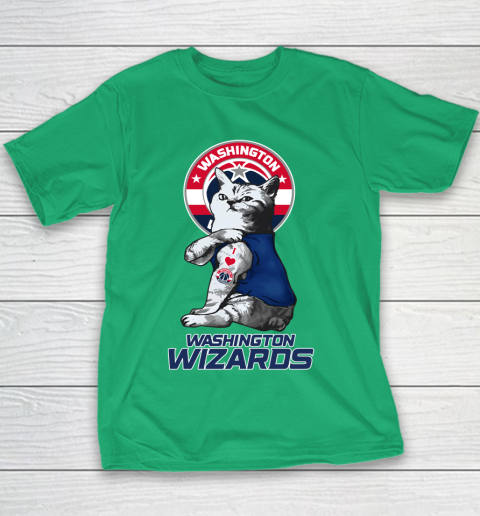 NBA Basketball My Cat Loves Washington Wizards Youth T-Shirt 3
