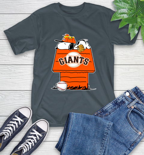 MLB San Francisco Giants Snoopy Woodstock The Peanuts Movie Baseball T Shirt_000 T-Shirt 9
