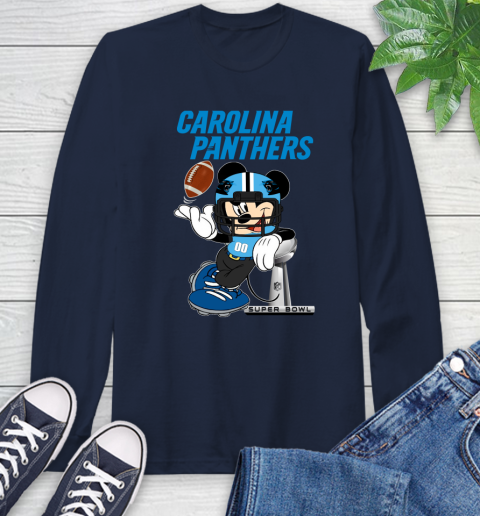 NFL Carolina Panthers Mickey Mouse Disney Super Bowl Football T Shirt Long Sleeve T-Shirt 4