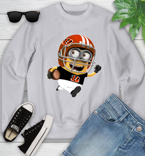 NFL Cincinnati Bengals Minions Disney Football Sports Youth Sweatshirt 4