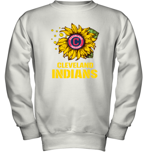 Cleveland Indians Sunflower MLB Baseball Youth Sweatshirt