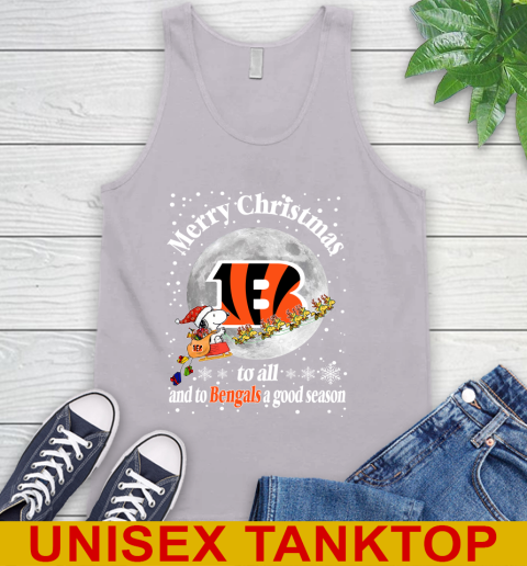 Cincinnati Bengals Merry Christmas To All And To Bengals A Good Season NFL Football Sports Tank Top 3
