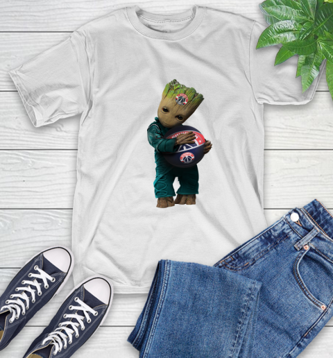 NBA Groot Guardians Of The Galaxy Basketball Sports Washington Wizards T-Shirt