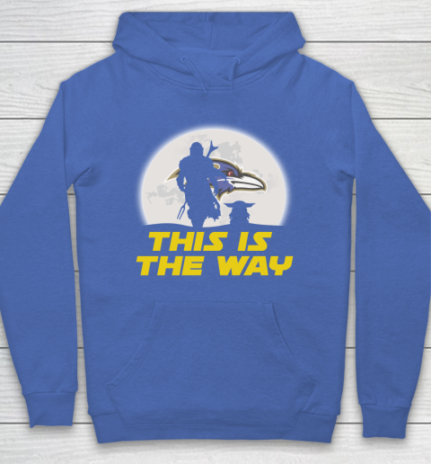 Baltimore Ravens NFL Football Star Wars Yoda And Mandalorian This Is The Way Hoodie 6