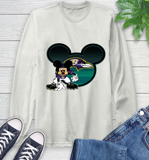 NFL Baltimore Ravens Mickey Mouse Disney Football T Shirt Long Sleeve T-Shirt 12