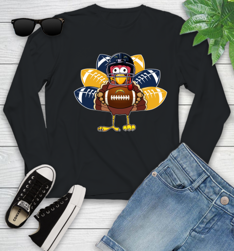 San Diego Chargers Turkey Thanksgiving Day Youth Long Sleeve 2