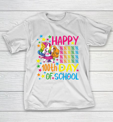 Happy 100th Day Of School Unicorn T-Shirt