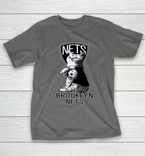 NBA Basketball My Cat Loves Brooklyn Nets T-Shirt 8