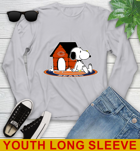 NFL Football Chicago Bears Snoopy The Peanuts Movie Shirt Youth Long Sleeve 6