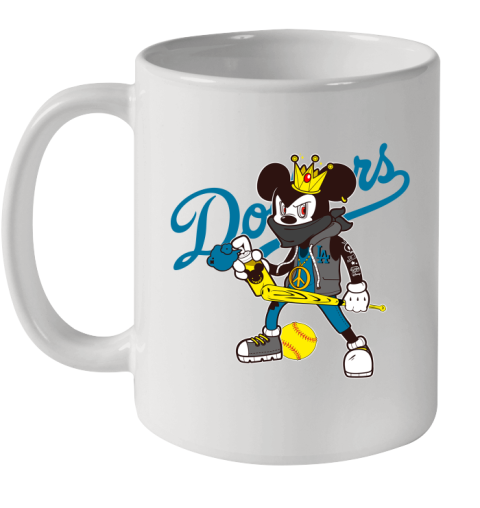 Los Angeles Dodgers MLB Baseball Mickey Peace Sign Sports Ceramic Mug 11oz