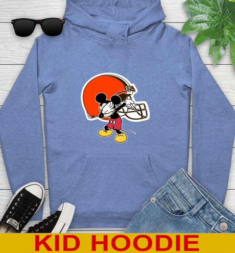 Cleveland Browns NFL Football Dabbing Mickey Disney Sports Youth Hoodie 12