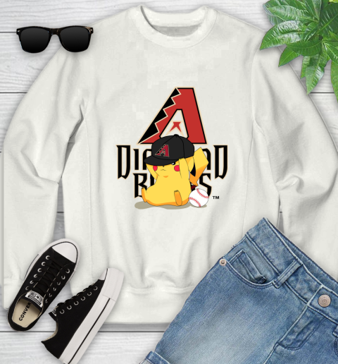 MLB Pikachu Baseball Sports Arizona Diamondbacks Youth Sweatshirt