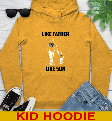 Brooklyn Nets NBA Basketball Like Father Like Son Sports Youth Hoodie 2