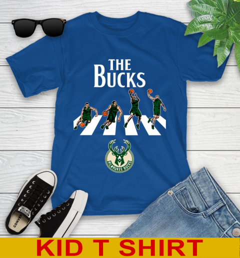 NBA Basketball Milwaukee Bucks The Beatles Rock Band Shirt Youth T-Shirt 10