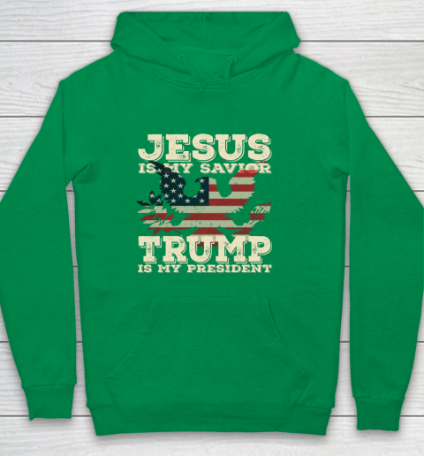 Jesus Is My Savior Trump Is My President Vintage American Youth Hoodie 4