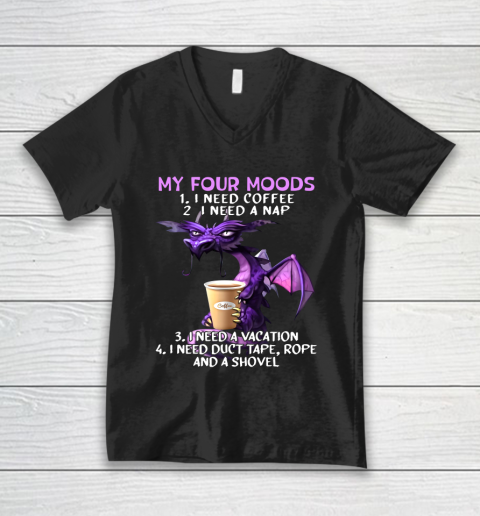 My Four Moods Glumy Dragon V-Neck T-Shirt