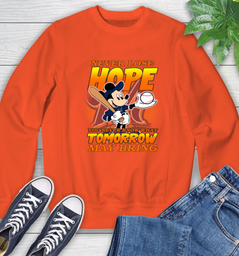 Milwaukee Brewers MLB Baseball Mickey Disney Never Lose Hope Sweatshirt 3
