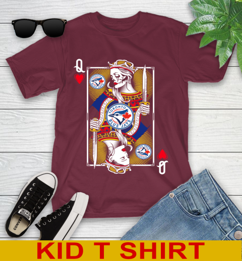 MLB Baseball Toronto Blue Jays The Queen Of Hearts Card Shirt Youth T-Shirt 5