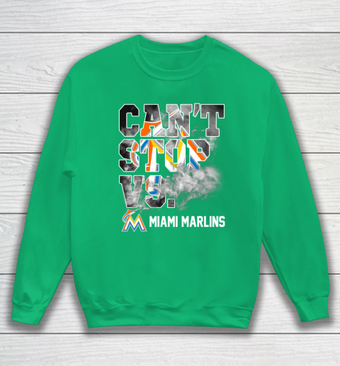 MLB Miami Marlins Baseball Can't Stop Vs Marlins Sweatshirt 5