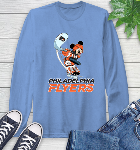 NHL Hockey Philadelphia Flyers Cheerful Mickey Mouse Shirt Long Sleeve T-Shirt 12
