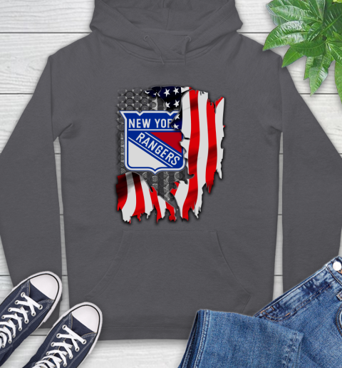 New York Rangers NHL Hockey American Flag Hoodie 7