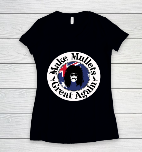Funny Shirt Make Mullets Great Again, Australian, Aussie, Ozzy Women's V-Neck T-Shirt