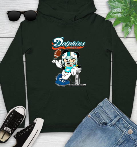 NFL Miami Dolphins Mickey Mouse Disney Super Bowl Football T Shirt Youth Hoodie 13