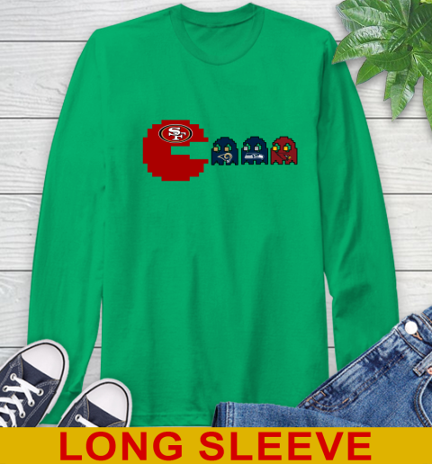 San Francisco 49ers NFL Football Pac Man Champion Long Sleeve T-Shirt 7