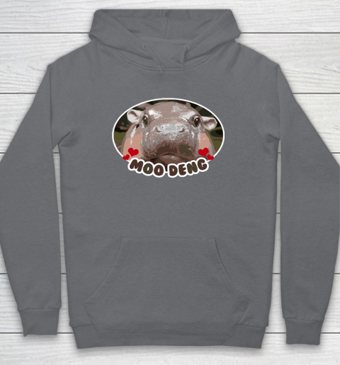 Moo Deng Bouncy Pig in Thai Picture The Cute Baby Hippo Hoodie 3