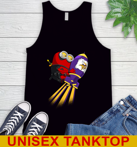 NFL Football Minnesota Vikings Deadpool Minion Marvel Shirt Tank Top