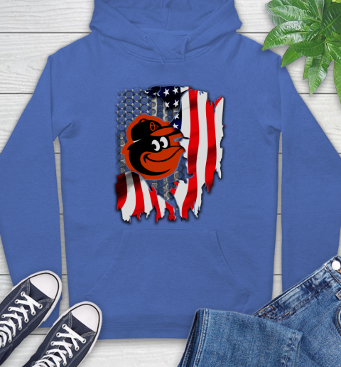Baltimore Orioles MLB Baseball American Flag Hoodie 9