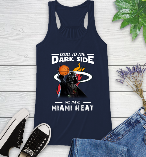 NBA Come To The Dark Side We Have Miami Heat Star Wars Darth Vader Basketball Racerback Tank 10