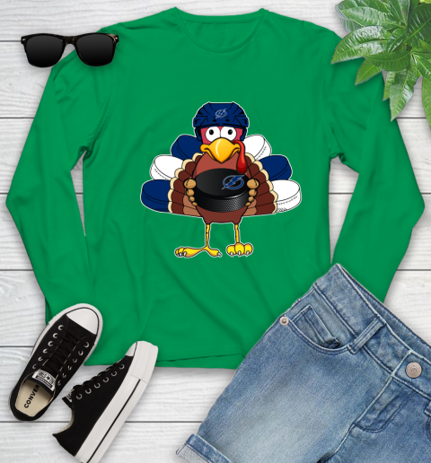 Tampa Bay Lightning Turkey Thanksgiving Day Youth Long Sleeve 6