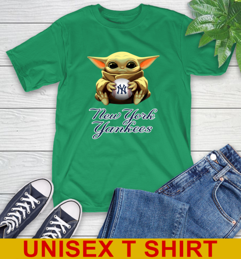 MLB Baseball New York Yankees Star Wars Baby Yoda Shirt 7