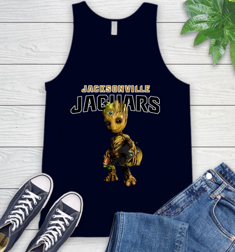 Jacksonville Jaguars NFL Football Groot Marvel Guardians Of The Galaxy Tank Top 3