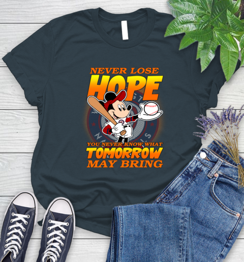 Washington Nationals MLB Baseball Mickey Disney Never Lose Hope Women's T-Shirt 11