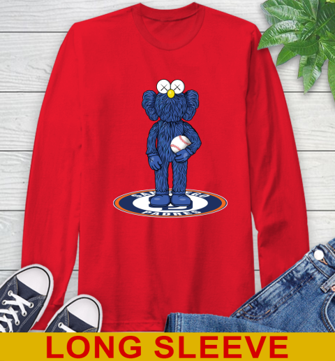 MLB Baseball San Diego Padres Kaws Bff Blue Figure Shirt Long Sleeve T-Shirt 10