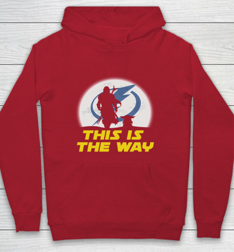 Tampa Bay Lightning NHL Ice Hockey Star Wars Yoda And Mandalorian This Is The Way Youth Hoodie 7