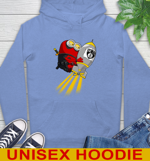 NBA Basketball Brooklyn Nets Deadpool Minion Marvel Shirt Hoodie 11